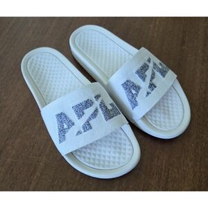 Women's Apl Big Logo‎ Techloom Slide Sandals Sz 10 Pristine Heathered Gray